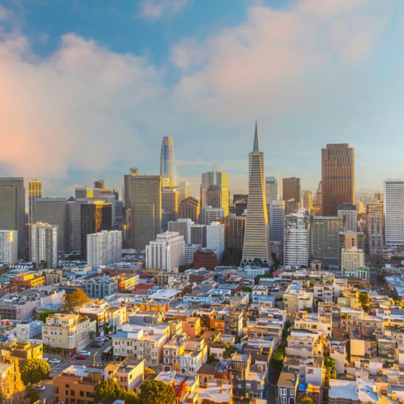Scenic view of downtown San Francisco California